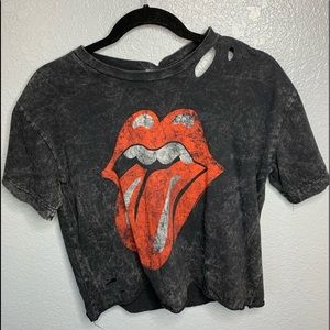 old bank tee -added open back